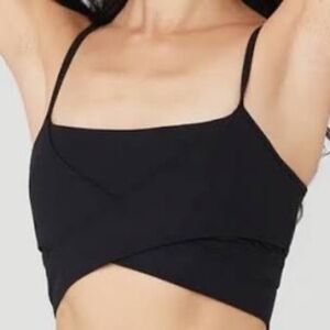 Alo YogaI  Airbrush I Black Crossover Bra I size XS